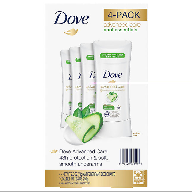 Dove Advanced Care Cool Essentials Deodorant, 4 pk. 228809