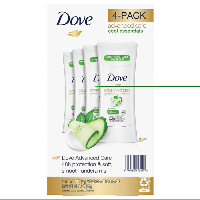 Dove Advanced Care Cool Essentials Deodorant, 4 pk. 228809