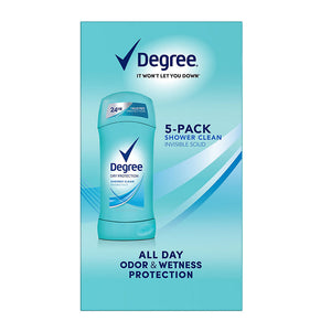 Degree Women's Shower Clean Dry Protection Deodorant, 5 pk. 228932