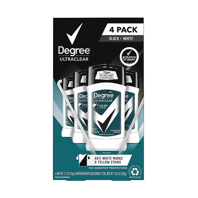 Degree Men UltraClear Antiperspirant Deodorant, 4 pk. 233891