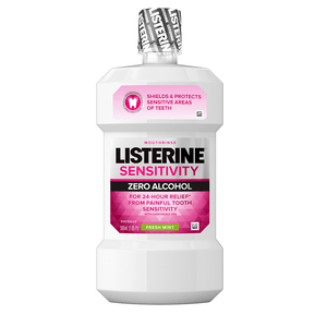 Listerine Sensitivity Mouthwash, Zero Alcohol, Fresh Mint, 500 mL, 6/cs | SurgiMac Dental Supply