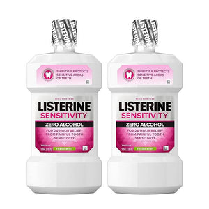 Listerine Sensitivity Mouthwash, Zero Alcohol, Fresh Mint, 500 mL, 6/cs | SurgiMac Dental Supply