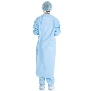 Non-Reinforced Surgical Gown with Towel ULTRA Blue Sterile AAMI Level 3 Disposable 95101