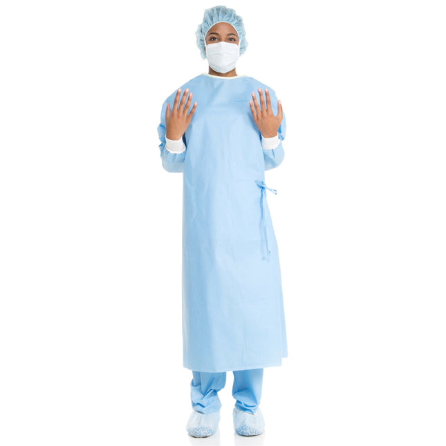 O&M Halyard Inc | Non-Reinforced Surgical Gown with Towel ULTRA Blue Sterile AAMI Level 3 Disposable | 95101