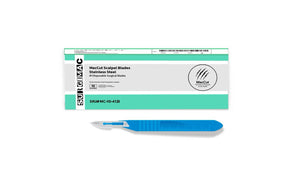 SurgiMac #23 Sterile Surgical Scalpel Blade, Plastic Handle, Stainless Steel, MacCut, 10/Pk | SurgiMac Dental Supply