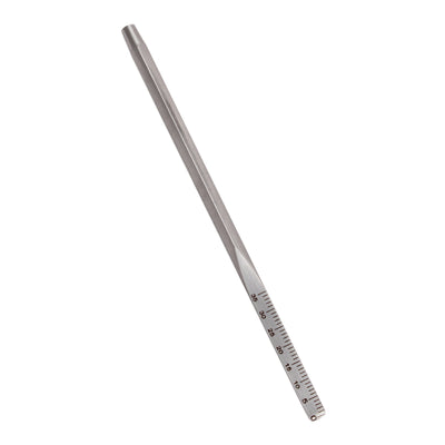 SurgiMac Octagonal Mirror Handle, Cone Socket, Single End with Built-in 35 mm Ruler, Stainless Steel, Eco Series, 1/Pk