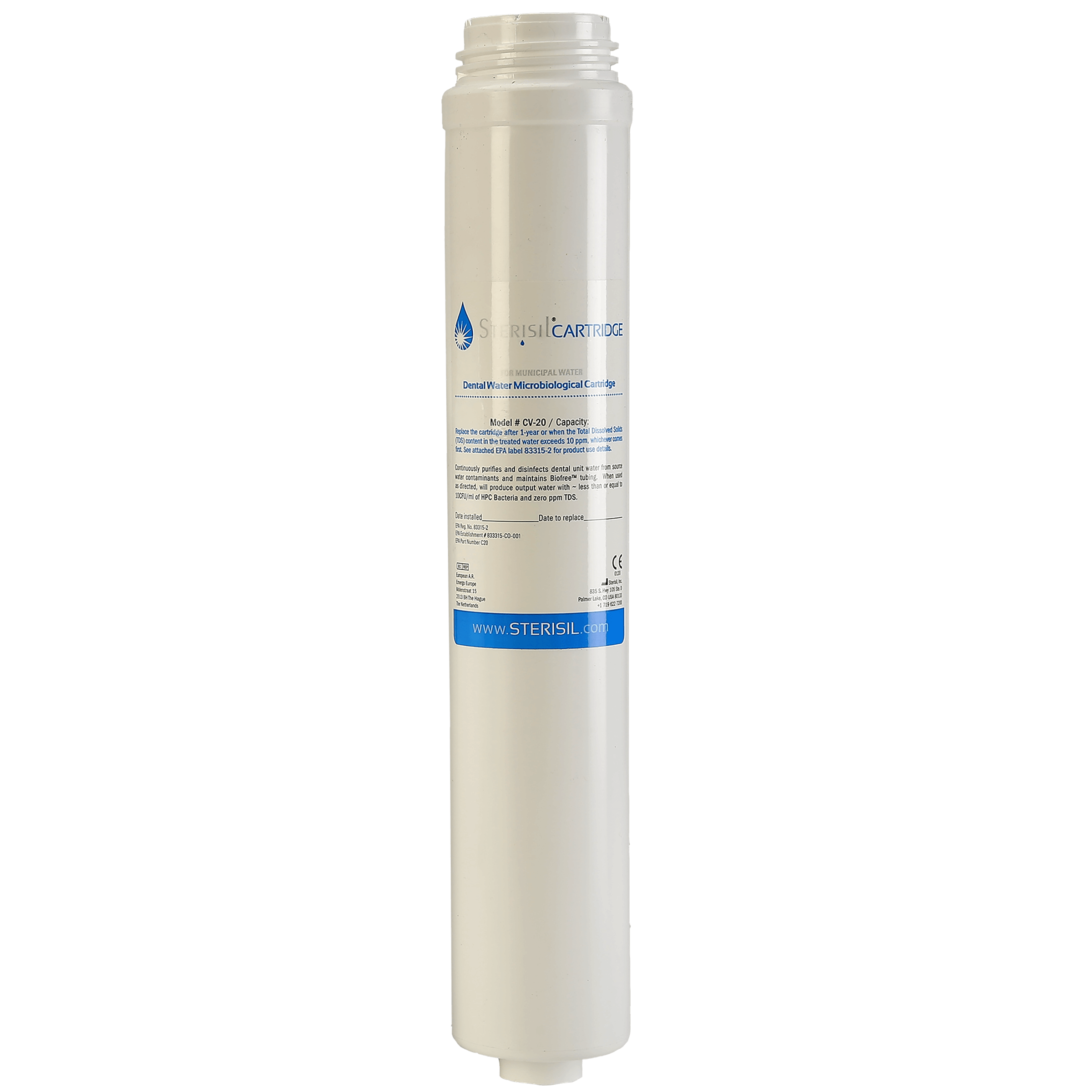 Sterisil Dental Water Microbiological – Valved Cartridge 20 | SurgiMac Dental Supply