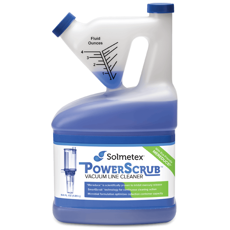 Solmetex PowerScrub™ Vacuum Line Cleaner 64 oz. Bottle | SurgiMac Dental Supply