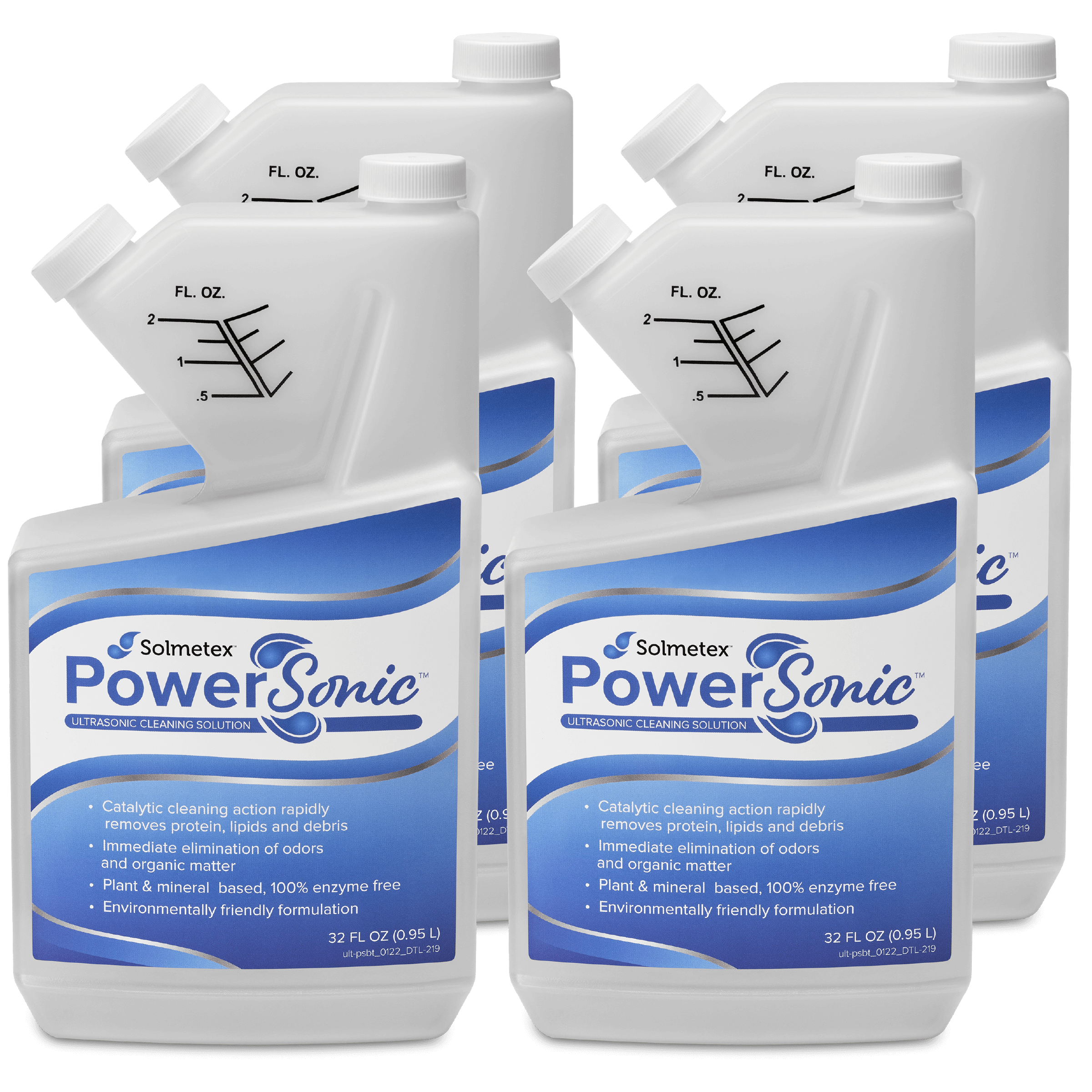 Solmetex PowerSonic Ultrasonic Cleaning Solution 32oz Bottle 4/case | SurgiMac Dental Supply