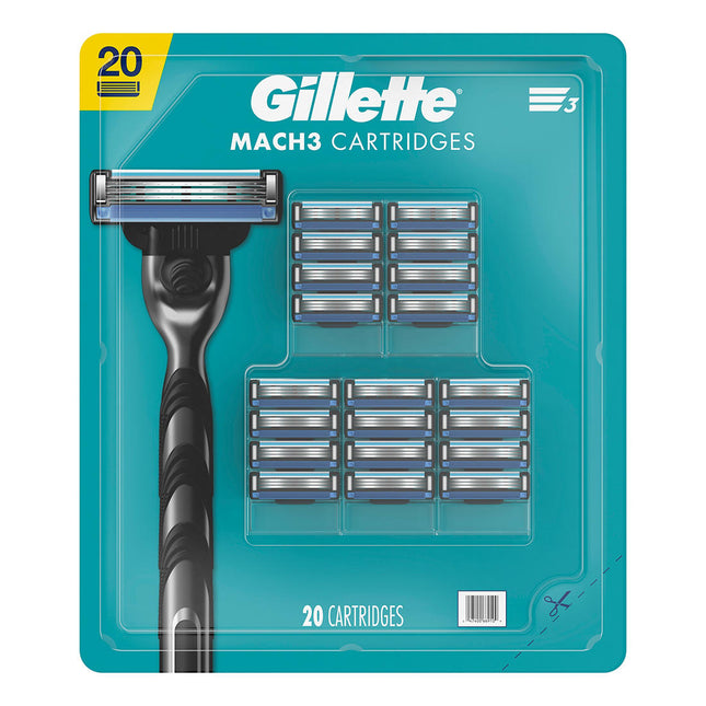 Gillette | Gillette Mach3 Men's Razor Blades, 20 ct. | 242546