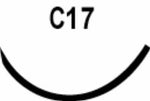 Nonabsorbable Suture with Needle LOOK Polypropylene C17 3/8 Circle Reverse Cutting Needle Size 6 - 0 Monofilament 1011B
