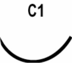 Absorbable Suture with Needle LOOK Chromic Gut C1 3/8 Circle Reverse Cutting Needle Size 6 - 0 | 1242B | Corza Medical | SurgiMac