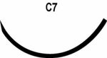 Nonabsorbable Suture with Needle LOOK Silk C7 3/8 Circle Reverse Cutting Needle Size 3 - 0 Braided 786B