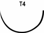 Absorbable Suture with Needle LOOK Chromic Gut T4 1/2 Circle Taper Point Needle Size 4 - 0 589B