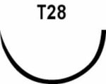 Absorbable Suture with Needle LOOK Chromic Gut T28 1/2 Circle Taper Point Needle Size 5 - 0 590B