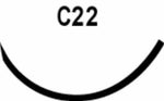 Nonabsorbable Suture with Needle LOOK Nylon C22 3/8 Circle Reverse Cutting Needle Size 5 - 0 Monofilament 919B