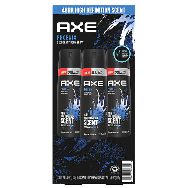 Axe Phoenix Body Spray for Men, 3 ct. 248649