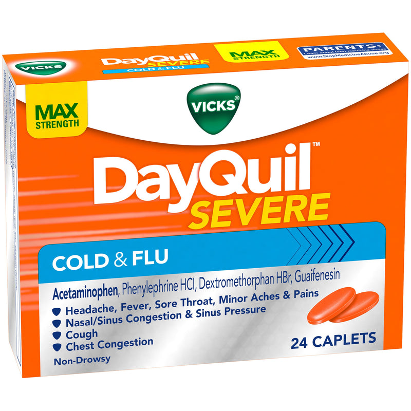 Vicks DayQuil Max Strength Severe Cold and Flu Relief Caplets 2390003809