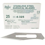 Miltex #25 Sterile Stainless Steel Surgical Scalpel Blade, Box of 100 | SurgiMac Dental Supply