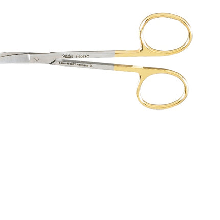 Miltex 4.5" Tungsten Carbide Iris Surgical Scissors with Curved Blades