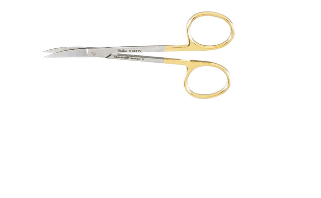 Integra Lifesciences | Miltex 4.5" Tungsten Carbide Iris Surgical Scissors with Curved Blades | 5-306TC