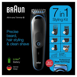 Braun 7-in-1 MGK5245 Beard Trimmer for Men, Black 253426