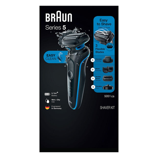 Braun | Braun Series 5 5051cs Easy Clean Cordless Electric Shaver Kit | 253491