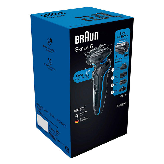 Braun | Braun Series 5 5051cs Easy Clean Cordless Electric Shaver Kit | 253491