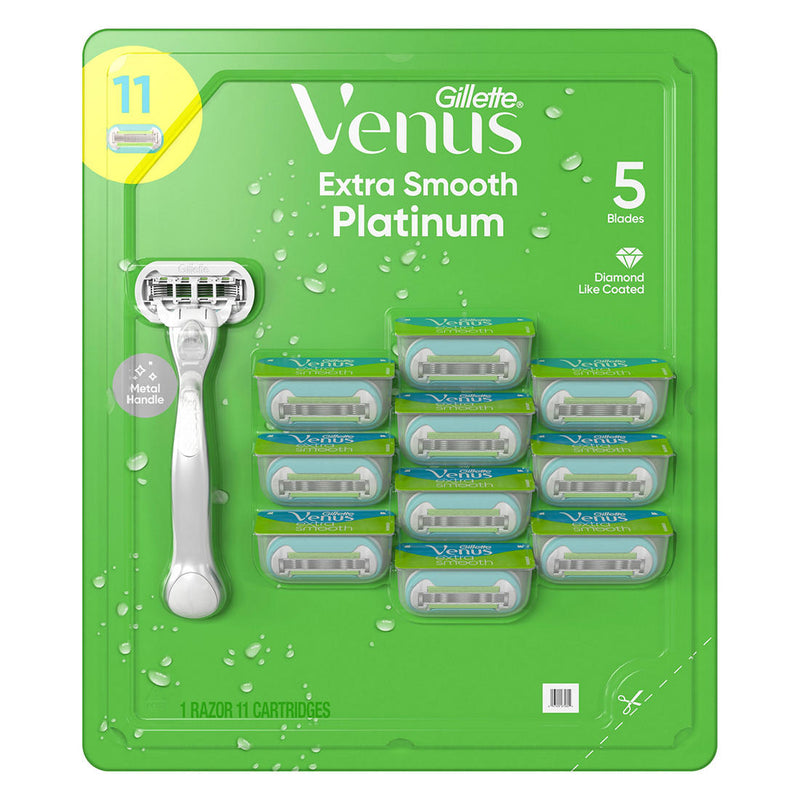 Gillette Venus Platinum Extra Smooth Women's Razor with 11 Refills 256845