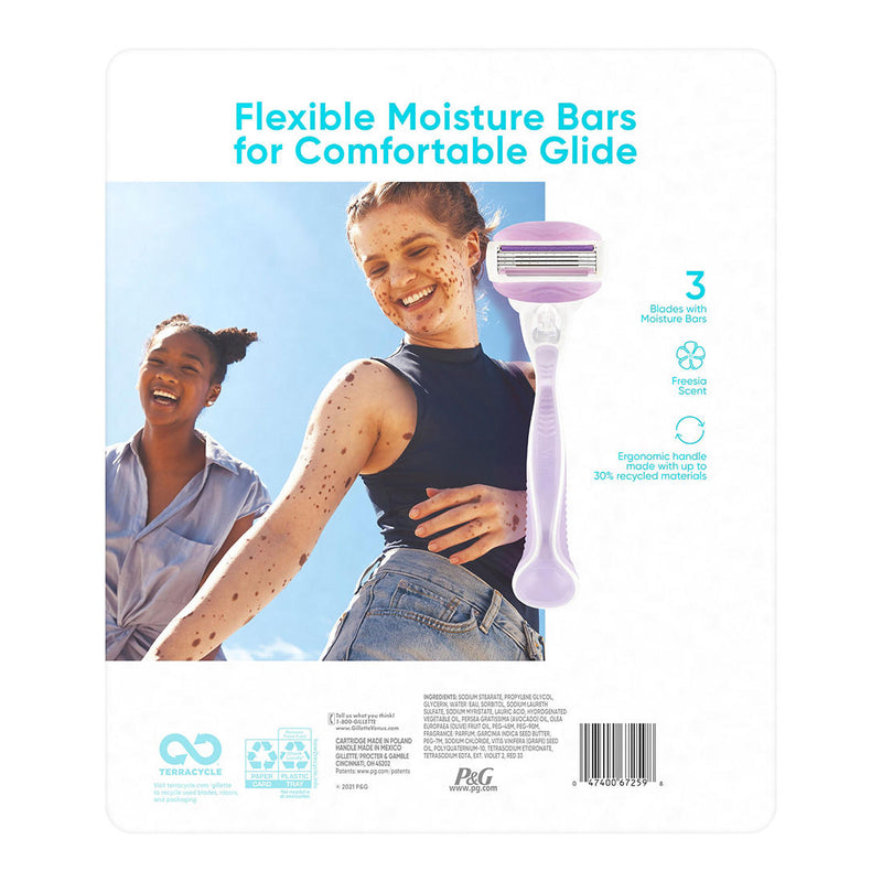 Gillette Venus ComfortGlide Freesia Scented Women's Razor with 12 ct. Refill 260336