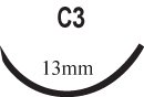 Nonabsorbable Suture with Needle LOOK Nylon C3 3/8 Circle Precision Reverse Cutting Needle Size 5 - 0 Monofilament | 1285B | Corza Medical | SurgiMac