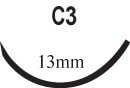 Nonabsorbable Suture with Needle LOOK Nylon C3 3/8 Circle Precision Reverse Cutting Needle Size 5 - 0 Monofilament 1285B