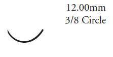Absorbable Suture with Needle LOOK Chromic Gut C17 3/8 Circle Reverse Cutting Needle Size 5 - 0 563B