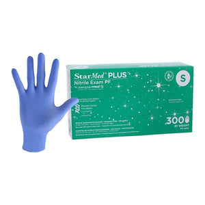 StarMed Plus PF Nitrile Gloves 300/Bx SMNP301