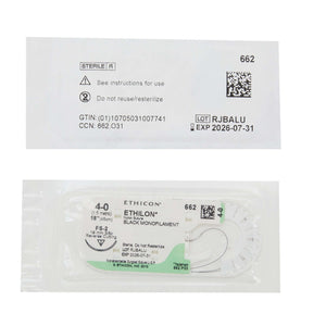 Ethilon™ Nylon FS-2 3/8 Circle Reverse Cutting Needle Size 4-0 Monofilament | SurgiMac Dental Supply
