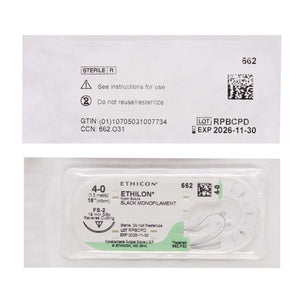 Ethilon™ Nylon FS-2 3/8 Circle Reverse Cutting Needle Size 4-0 Monofilament | SurgiMac Dental Supply