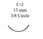 Ethilon™ Nylon C-2 3/8 Circle Reverse Cutting Needle Size 6-0 Monofilament | SurgiMac Dental Supply