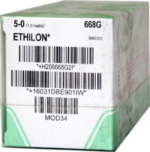 Ethilon™ Nylon C-2 3/8 Circle Reverse Cutting Needle Size 5-0 Monofilament | SurgiMac Dental Supply