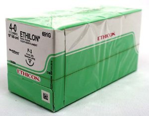Ethilon™ Nylon P-3 3/8 Circle Precision Reverse Cutting Needle Size 4-0 Monofilament | SurgiMac Dental Supply