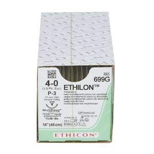 Ethilon™ Nylon P-3 3/8 Circle Precision Reverse Cutting Needle Size 4-0 Monofilament | SurgiMac Dental Supply