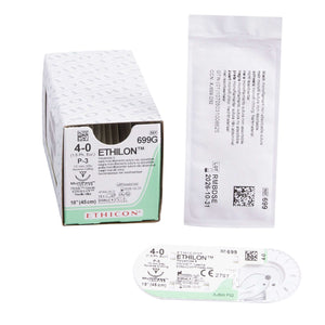Ethilon™ Nylon P-3 3/8 Circle Precision Reverse Cutting Needle Size 4-0 Monofilament | SurgiMac Dental Supply