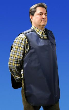 X-Ray Apron, Adult w/out Collar, Lead-lined, .3MM Thickness. 22-½” x 26-½”, Blue 26BLUE