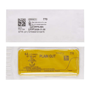 GUT PLAIN Plain Gut G-1 3/8 Circle Precision Reverse Cutting Needle Size 6-0 | SurgiMac Dental Supply