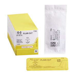 GUT PLAIN Plain Gut G-1 3/8 Circle Precision Reverse Cutting Needle Size 6-0 | SurgiMac Dental Supply
