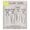 Venus Intimate Grooming Set, Women's Razor Handle, 4 Blade Refills, 2-in-1 Cleanser, Bikini Shave Gel and Daily Soothing Serum