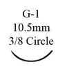 GUT CHROMIC Chromic Gut G-1 3/8 Circle Precision Reverse Cutting Needle Size 6-0