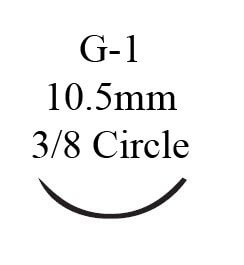 GUT CHROMIC Chromic Gut G-1 3/8 Circle Precision Reverse Cutting Needle Size 6-0 | SurgiMac Dental Supply