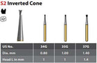 Alpen/Speedster FG #34G Inverted Cone Round Carbide Bur, package of 10 | SurgiMac Dental Supply