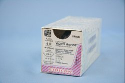 Vicryl™ Rapide Polyglactin 910 PS-2 3/8 Circle Precision Reverse Cutting Needle Size 4-0 Braided | SurgiMac Dental Supply