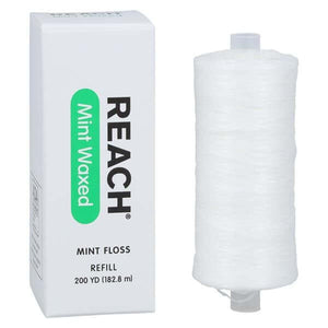 REACH Waxed Mint Floss, 200 yd spool-Professional Refill | SurgiMac Dental Supply